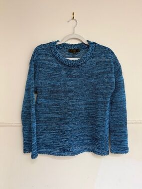 Zara Blue Marled Crewneck Sweater